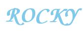 Rendering -ROCKY - using Zapf Chancery