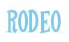 Rendering -RODEO - using Cooper Latin