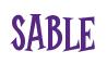 Rendering -SABLE - using Cooper Latin