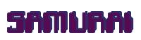 Rendering -SAMURAI - using Computer Font