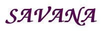 Rendering -SAVANA - using Zapf Chancery
