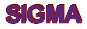 Rendering -SIGMA - using Arial Bold