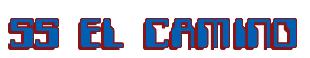 Rendering -SS EL CAMINO - using Computer Font