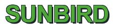 Rendering -SUNBIRD - using Arial Bold
