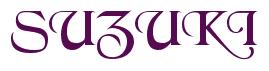 Rendering -SUZUKI - using Black Chancery
