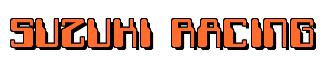 Rendering -SUZUKI RACING - using Computer Font