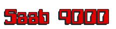 Rendering -Saab 9000 - using Computer Font
