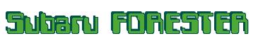 Rendering -Subaru FORESTER - using Computer Font