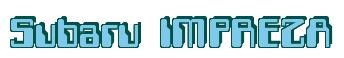 Rendering -Subaru IMPREZA - using Computer Font