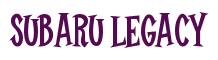 Rendering -Subaru LEGACY - using Cooper Latin