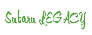 Rendering -Subaru LEGACY - using Memo