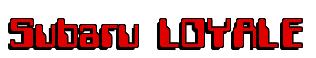Rendering -Subaru LOYALE - using Computer Font