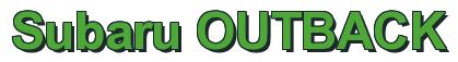 Rendering -Subaru OUTBACK - using Arial Bold