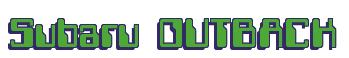 Rendering -Subaru OUTBACK - using Computer Font