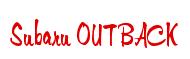 Rendering -Subaru OUTBACK - using Memo