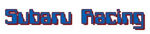Rendering -Subaru Racing - using Computer Font
