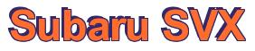 Rendering -Subaru SVX - using Arial Bold
