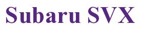Rendering -Subaru SVX - using Times New Roman Bold