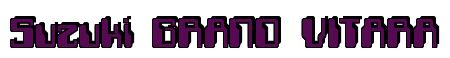 Rendering -Suzuki GRAND VITARA - using Computer Font