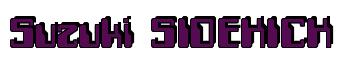Rendering -Suzuki SIDEKICK - using Computer Font