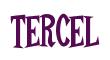 Rendering -TERCEL - using Cooper Latin