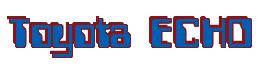 Rendering -Toyota ECHO - using Computer Font