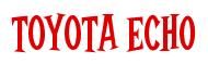 Rendering -Toyota ECHO - using Cooper Latin