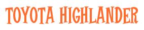 Rendering -Toyota HIGHLANDER - using Cooper Latin