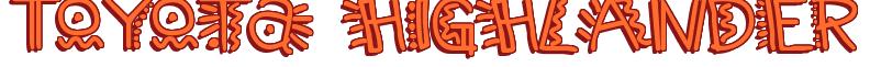Rendering -Toyota HIGHLANDER - using Manic Pop Thrill 