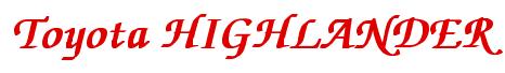 Rendering -Toyota HIGHLANDER - using Zapf Chancery