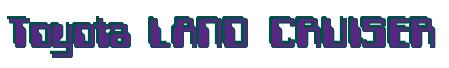Rendering -Toyota LAND CRUISER - using Computer Font