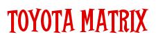 Rendering -Toyota MATRIX - using Cooper Latin
