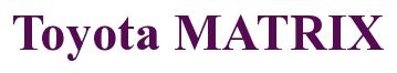 Rendering -Toyota MATRIX - using Times New Roman Bold