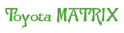 Rendering -Toyota MATRIX - using Manchuria
