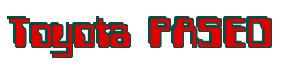 Rendering -Toyota PASEO - using Computer Font