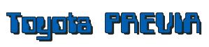 Rendering -Toyota PREVIA - using Computer Font