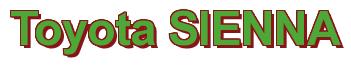Rendering -Toyota SIENNA - using Arial Bold