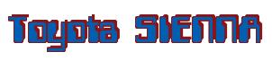 Rendering -Toyota SIENNA - using Computer Font