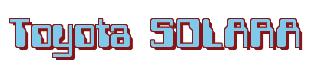 Rendering -Toyota SOLARA - using Computer Font