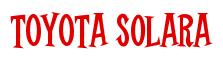 Rendering -Toyota SOLARA - using Cooper Latin