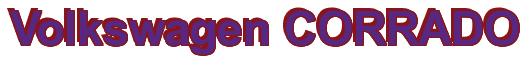 Rendering -Volkswagen CORRADO - using Arial Bold