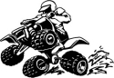 4 wheeler  Decal shown in Popular Stickers Section