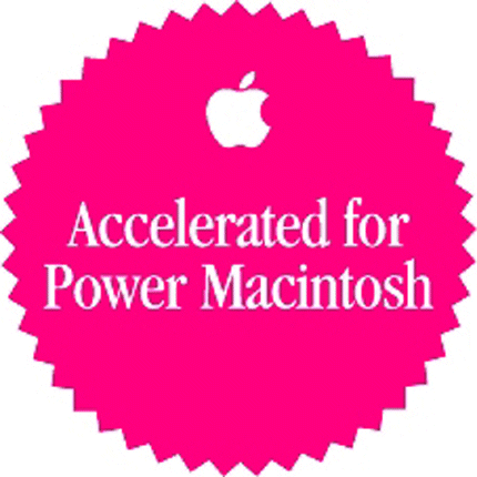 ACCELERATED FOR POWER MAC Graphic Logo Decal