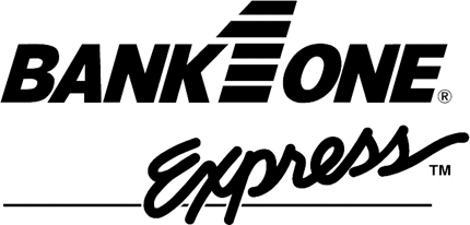 Bank one Express Graphic Logo Decal