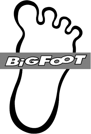 Big Foot Gasoline Graphic Logo Decal
