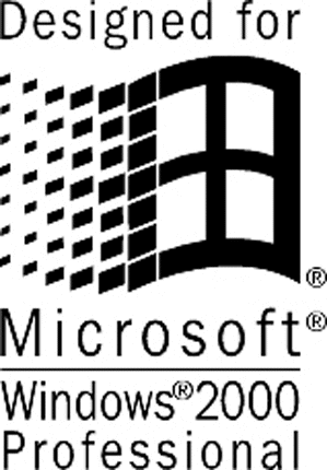 DESIGNED FOR WIN 2000-2 Graphic Logo Decal