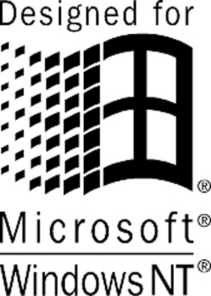 DESIGNED FOR WIN NT 2 Graphic Logo Decal