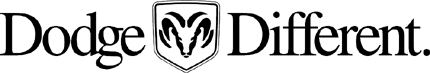 DODGE DIFFERENT 4 Graphic Logo Decal
