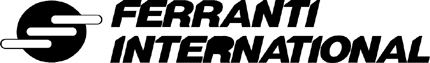 FERRANTI INTERNATIONAL Graphic Logo Decal