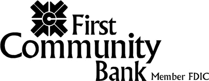 First Community Bank Graphic Logo Decal